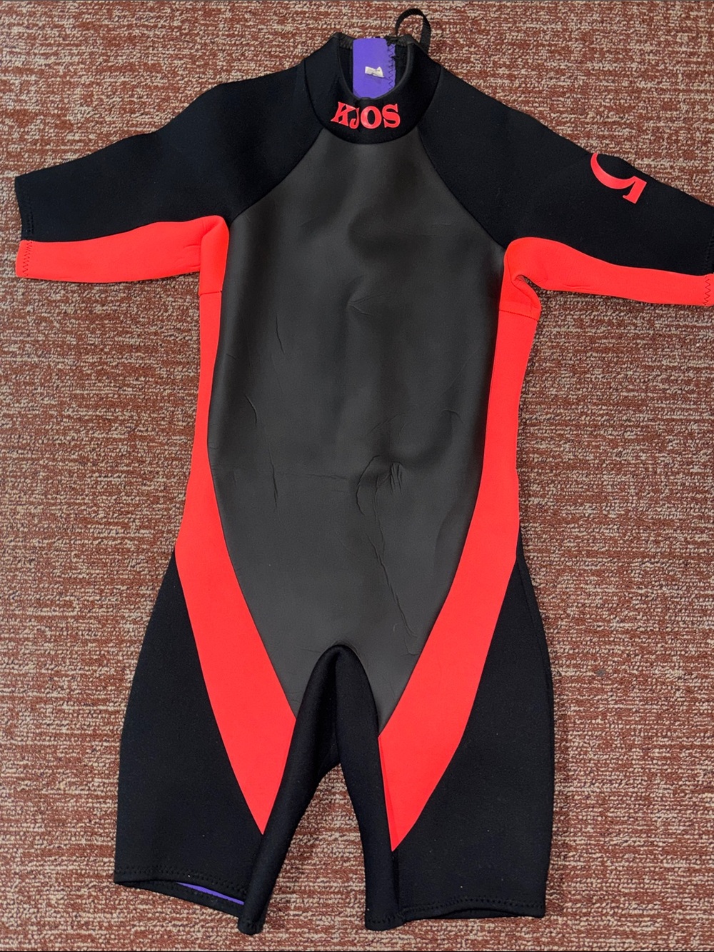 KJOS vintage wetsuit shorty scuba underwater neoprene suit adult large